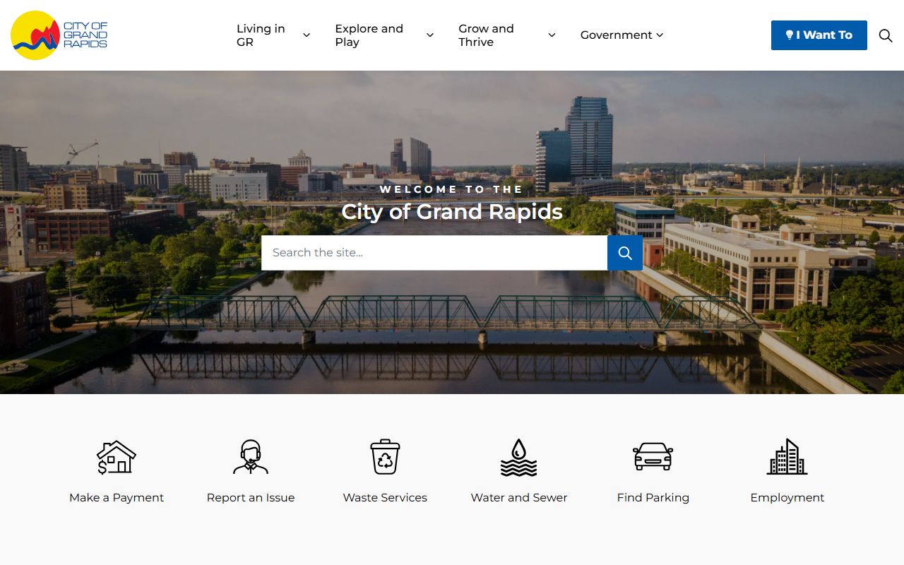 City of Grand Rapids homepage for people search