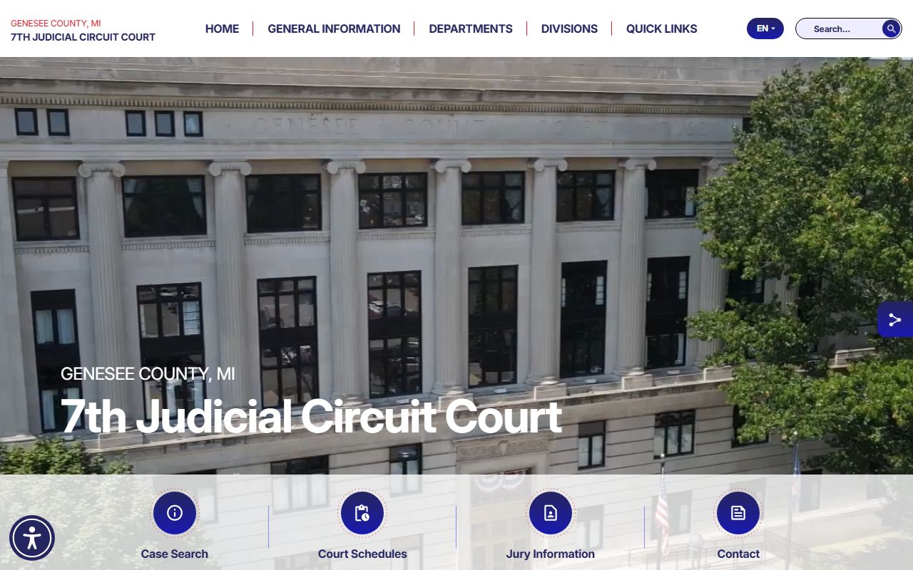 7th Circuit Court website for Genesee County people search