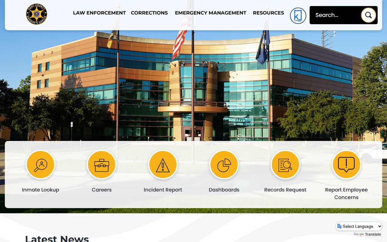 Kent County Sheriff page for Kent County people search