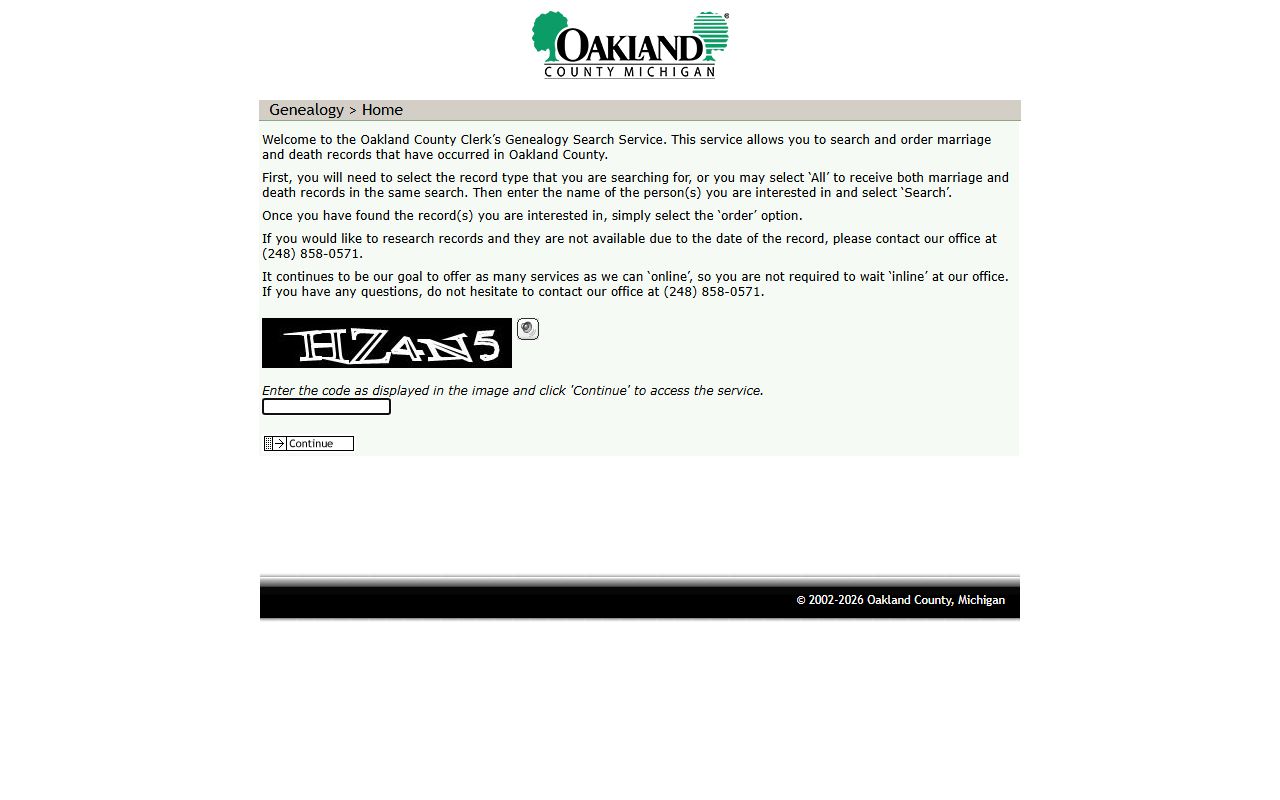 Oakland County court records search portal for people search