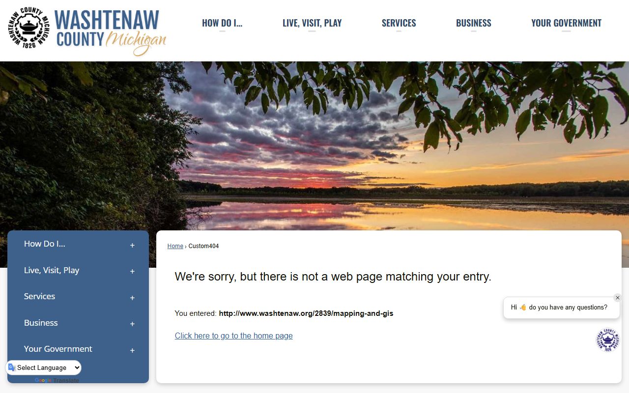 Washtenaw County GIS mapping tool for people search