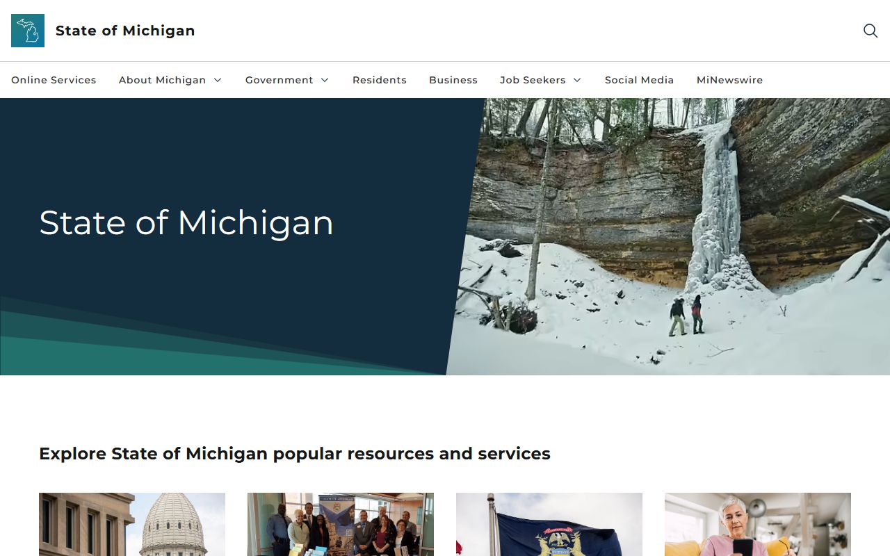 Michigan government portal for people search and public records